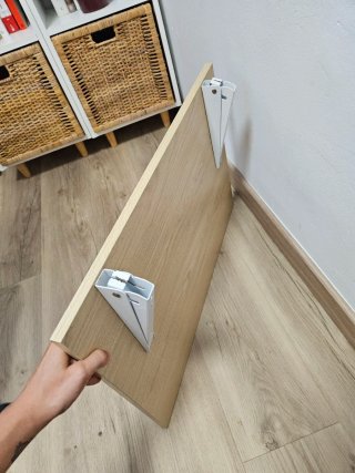 Mesa plegable de pared madera 60x40 cm