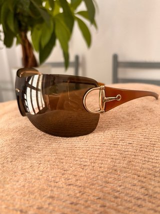 Gafas de Sol Gucci Marrones y Doradas