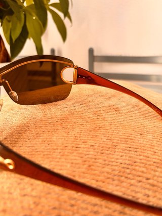 Gafas de Sol Gucci Marrones y Doradas