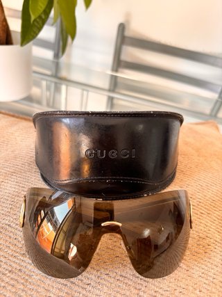 Gafas de Sol Gucci Marrones y Doradas