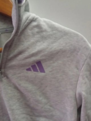 Sudadera Adidas Gris Media Cremallera XS