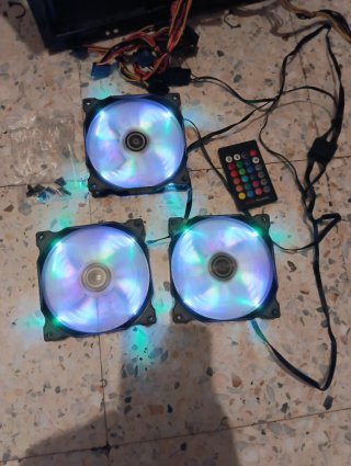 Set ventiladores RGB con mando