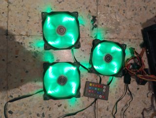 Set ventiladores RGB con mando