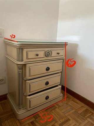 2 Comodini in Legno Massello