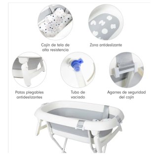 Bañera bebé plegable con patas