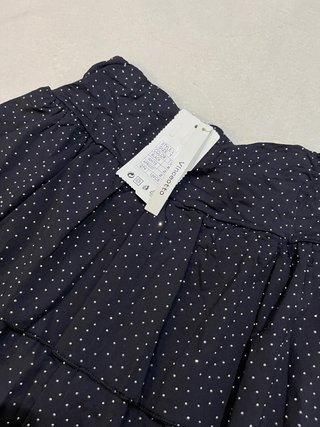 Falda pantalón negra volantes con brillos T.36/38