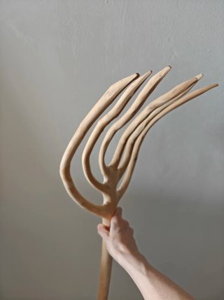 Horca de madera 6 púas