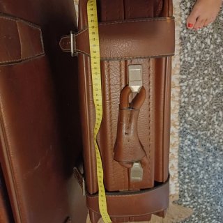 Juego 2 Maletas Vintage Piel Marrón