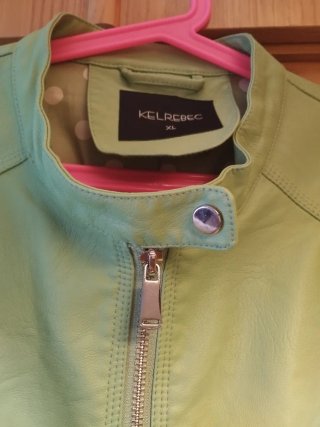 Cazadora de piel verde KELRCEC Talla XL