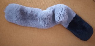 Bufanda/cuello gris y negro