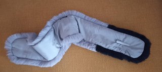 Bufanda/cuello gris y negro