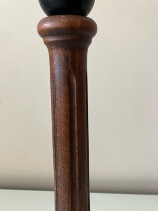 Pie Lámpara Sobremesa Madera Vintage