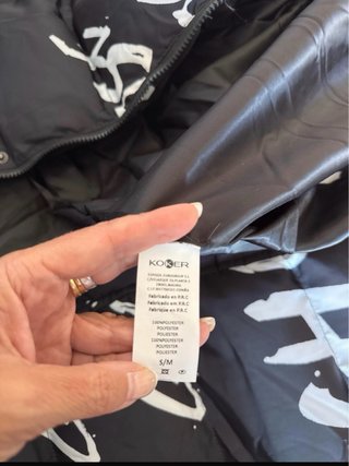 Abrigo Koker largo acolchado estampado
