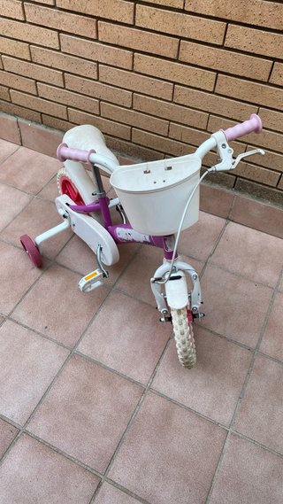 Bicicleta infantil con ruedines