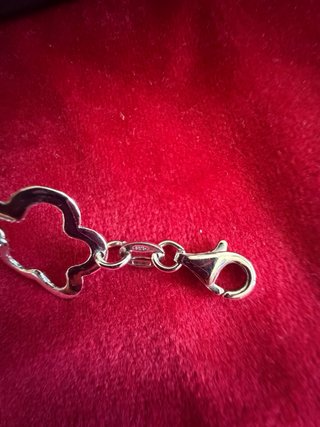 Bracciale donna argento fiore.Nuovo mai usato
