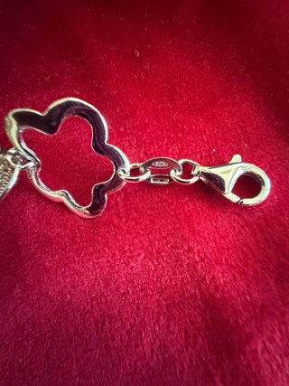 Bracciale donna argento fiore.Nuovo mai usato