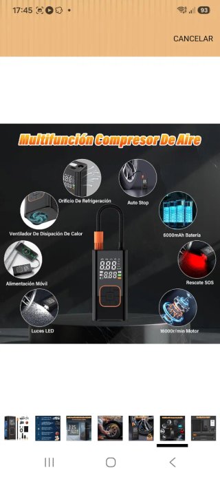 Compresor Portátil Coche Moto Bicicleta etc.. nuev