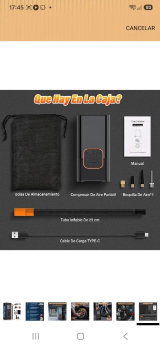 Compresor Portátil Coche Moto Bicicleta etc.. nuev