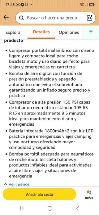 Compresor Portátil Coche Moto Bicicleta etc.. nuev