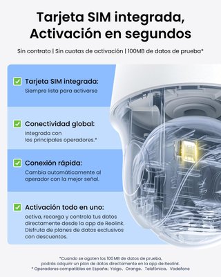 Cámara Reolink Go PT S Lite 4G LTE + Panel Solar