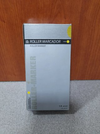 10 Marcadores Roller Negro en su caja a estrenar