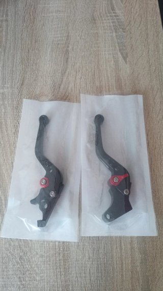 Manetas Regulables Honda Negro/Rojo