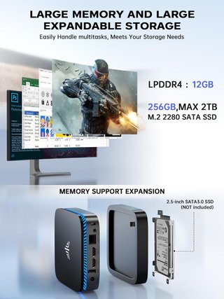 Mini PC Intel N5030 12GB RAM 256GB SSD