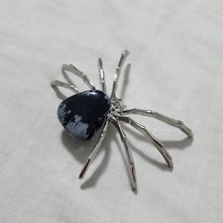 Araña Decorativa Piedra natural obsidiana