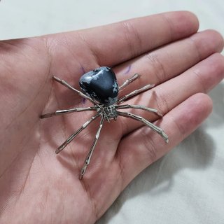 Araña Decorativa Piedra natural obsidiana