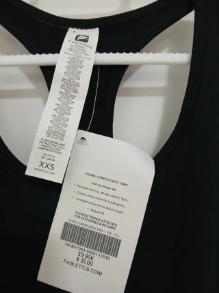 Camiseta Fabletics XXS Negra