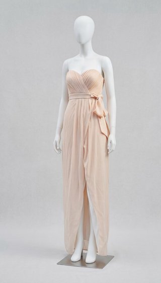 Vestido fiesta palabra de honor rosa palo T.44