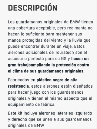 Deflectores aire puños y manillar BMW R1200GS ADV