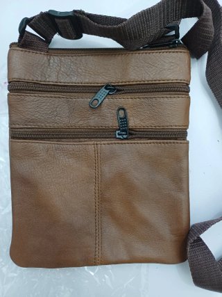 Bolso bandolera piel marrón