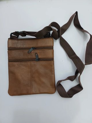 Bolso bandolera piel marrón