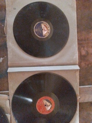 Disco de pizarra antiguos