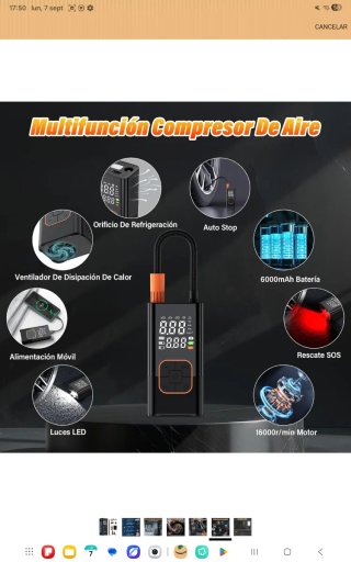 Compresor de aire portátil recargable nuevo a estr