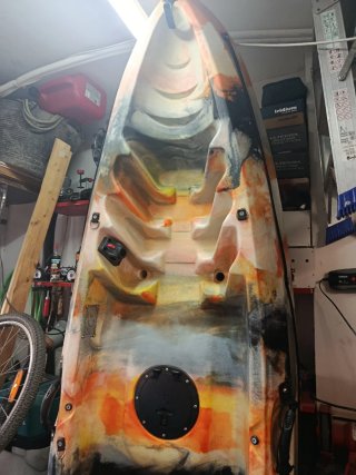 Kayak de pesca multicolor
