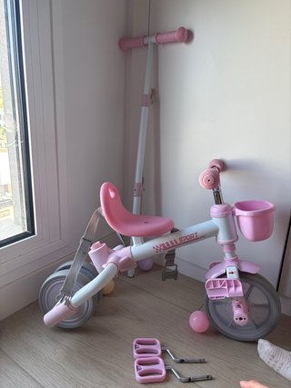 Triciclo 3 en 1 rosa para niña