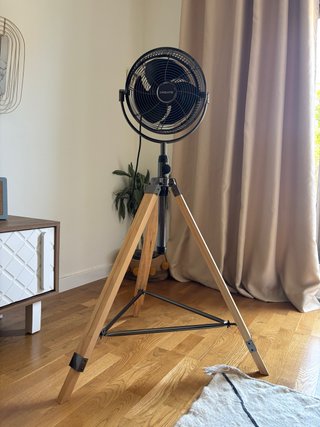 Ventilador CREATE trípode madera metal