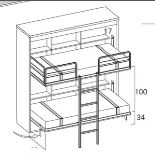 LITERA ABATIBLE 90X190 RIMOBEL.