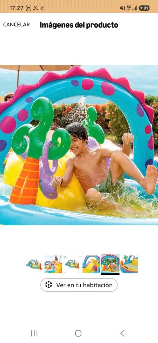 Piscina infantil dinosaurio