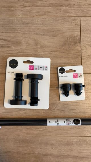 Kit Barra Cortina Extensible Negra