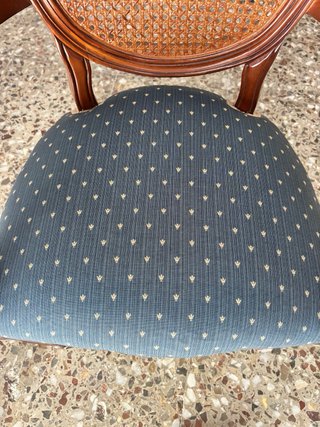 Sillón Luis XVI respaldo rejilla