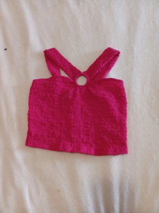Top rosa veraniego con aro