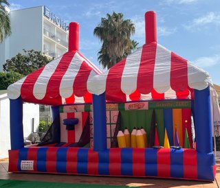 Mini feria hinchable para fiestas ideal para niños