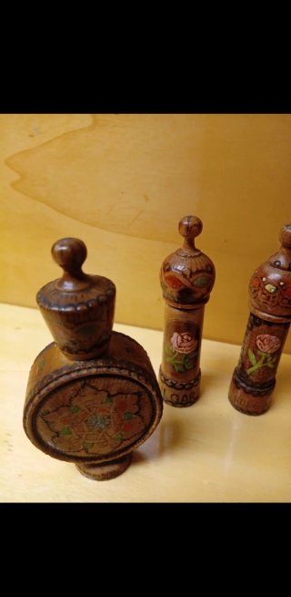 🇮🇹 Vintage Bulgaria artigianale folk portaspezie