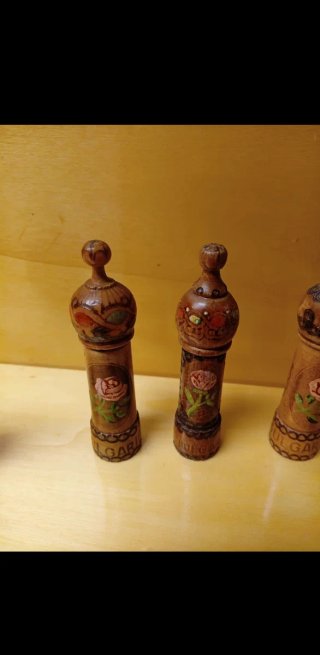 🇮🇹 Vintage Bulgaria artigianale folk portaspezie