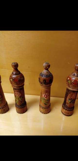 🇮🇹 Vintage Bulgaria artigianale folk portaspezie