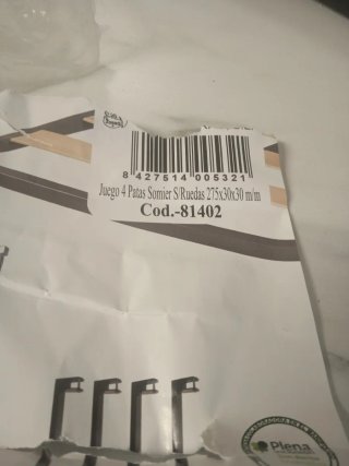 4 Patas Cama Somier Metálicas 275 cm altura nuevas