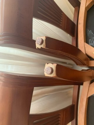 Conjunto 4 sillas y 2 sillones madera